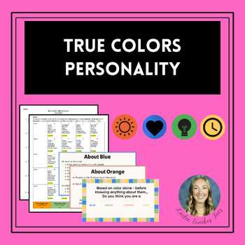 printable true colors personality test