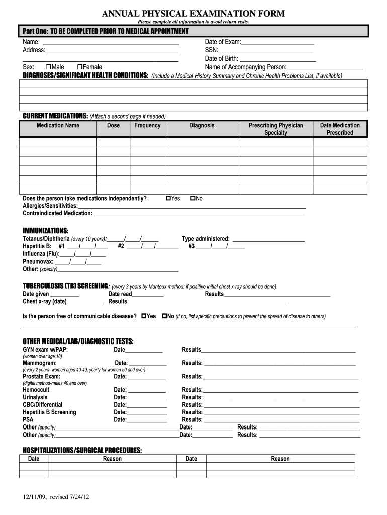 printable physical form for work printable physical form for work
