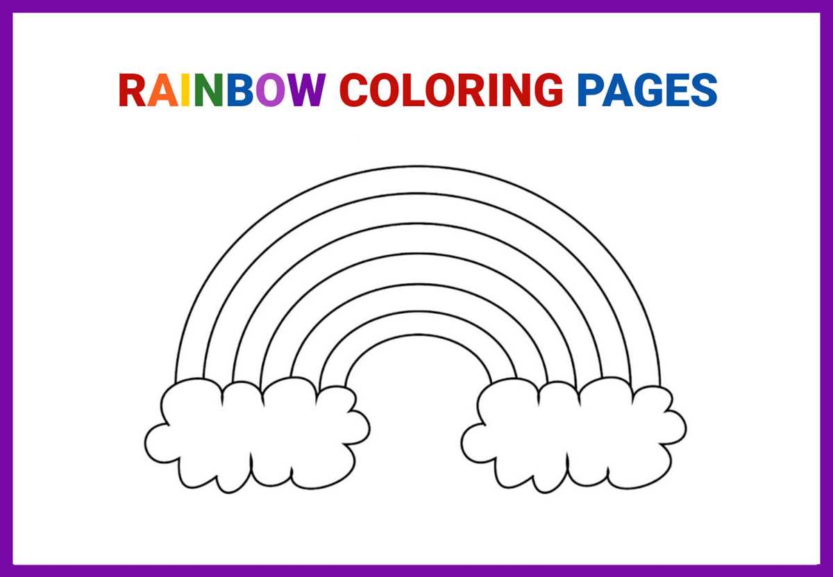 printable colouring pages of rainbows printable colouring pages of rainbows
