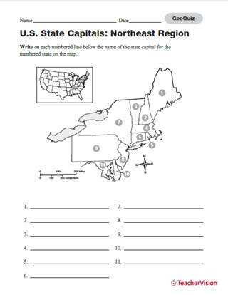 state capitals test printable state capitals test printable