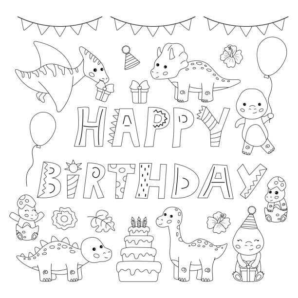 printable birthday card coloring