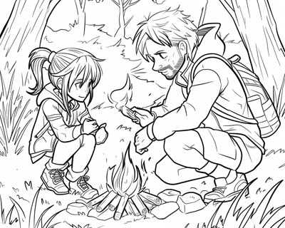 camping coloring pages printable