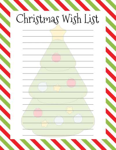 xmas wish list printable