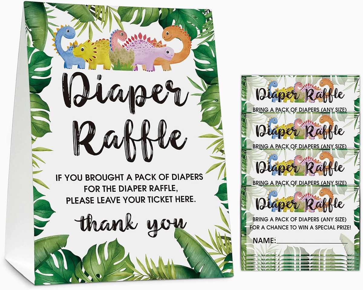 diaper raffle cards printable