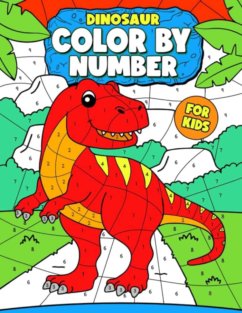 dinosaur color by number printables dinosaur color by number printables