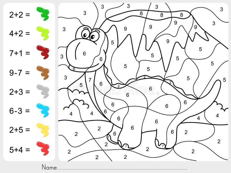 dinosaur color by number printables dinosaur color by number printables