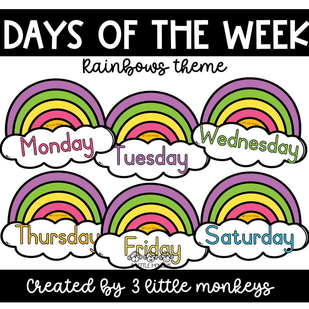 printable days of the week printable days of the week