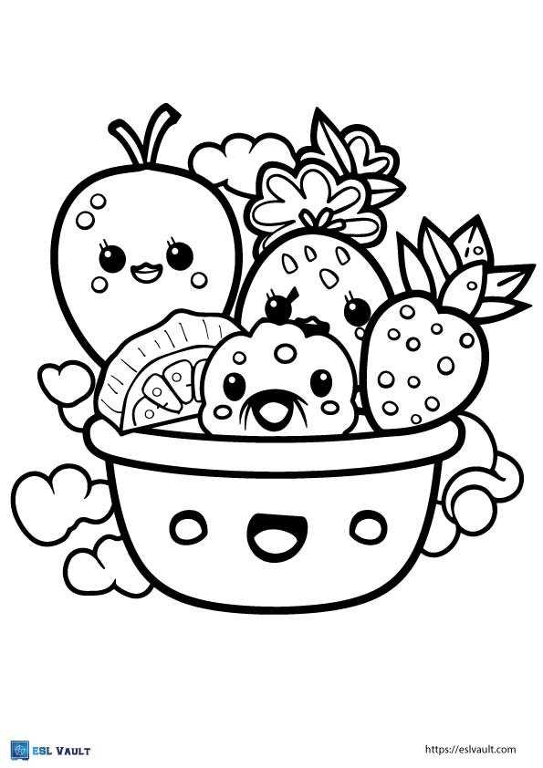 fruits and vegetables printable coloring pages fruits and vegetables printable coloring pages