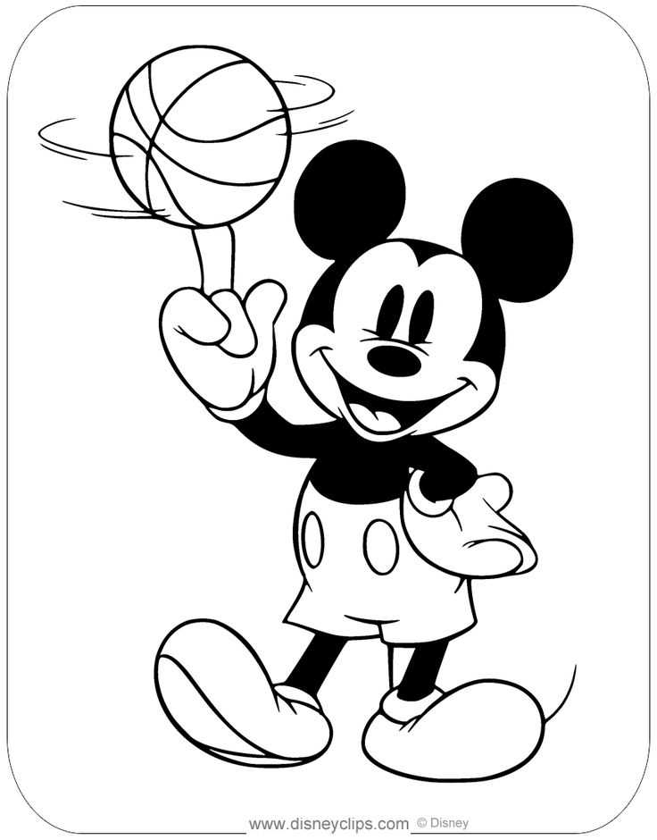 mickey mouse coloring page printable