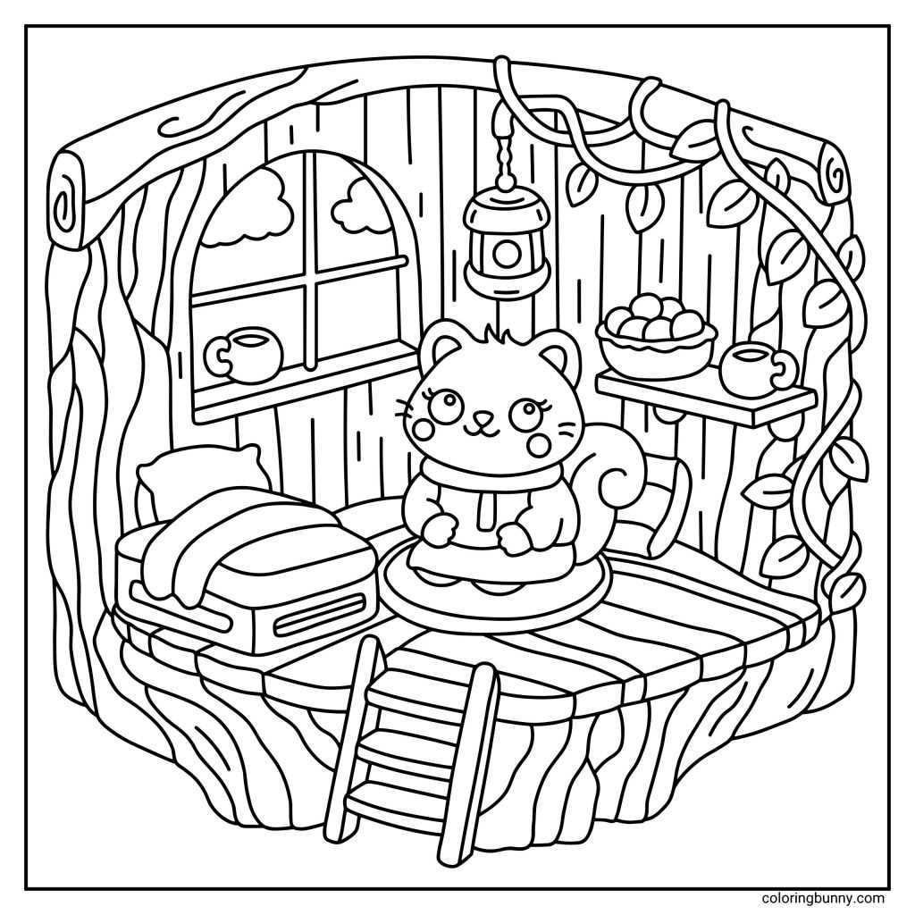 cozy corner coloring page printable