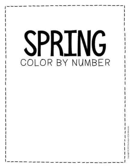 spring color by numbers printable