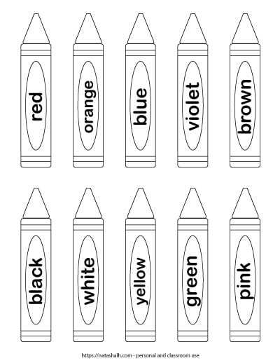 color crayons printable color crayons printable