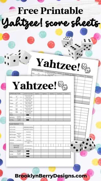 yahtzee printable score sheets yahtzee printable score sheets