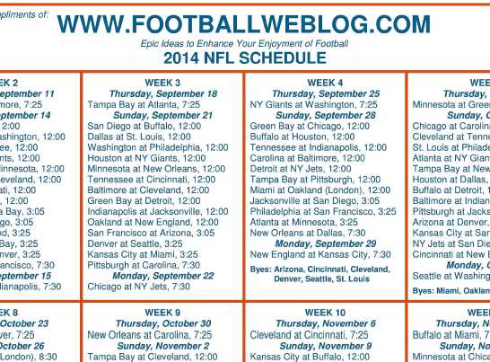 week 12 printable nfl schedule