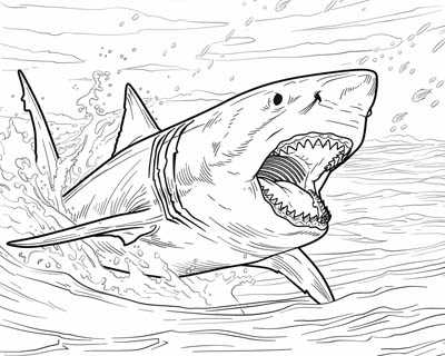 printable coloring pages shark