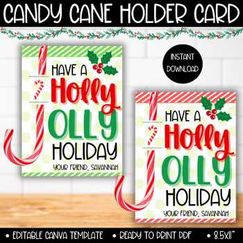 free printable candy cane holder free printable candy cane holder