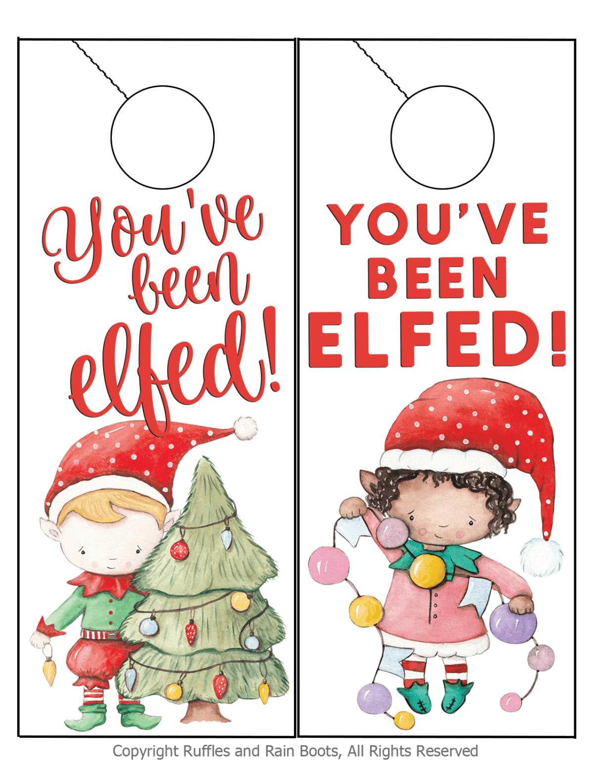 youve been elfed printable