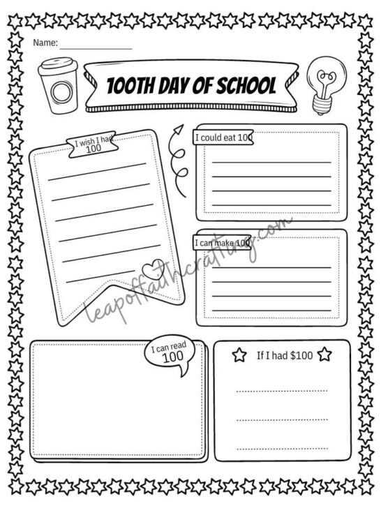 free 100th day of school printables free 100th day of school printables