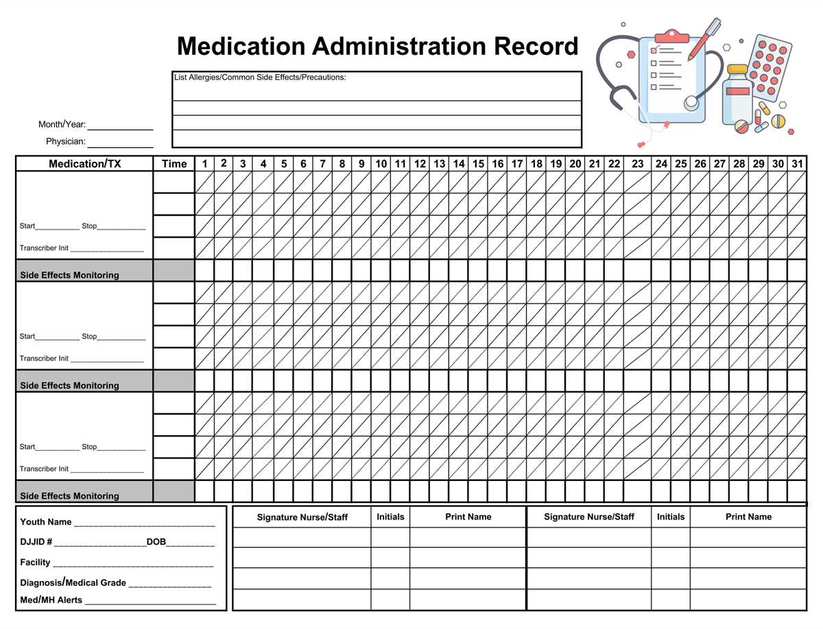 printable large print medication administration record printable large print medication administration record