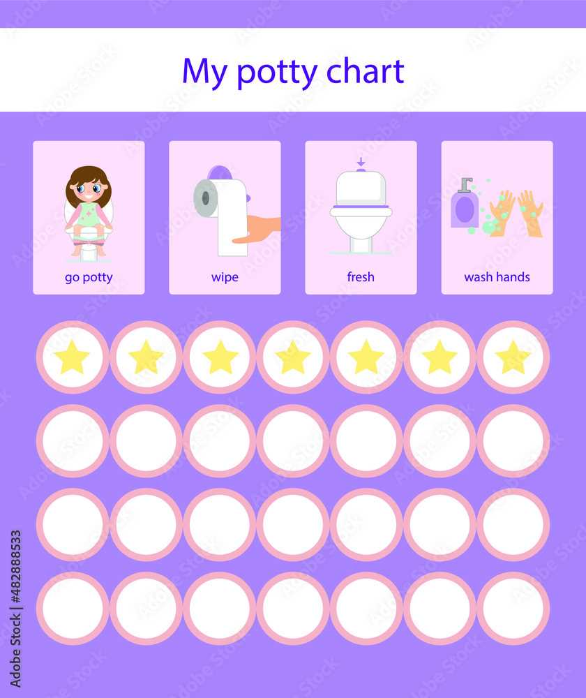free printable potty training chart printable girl
