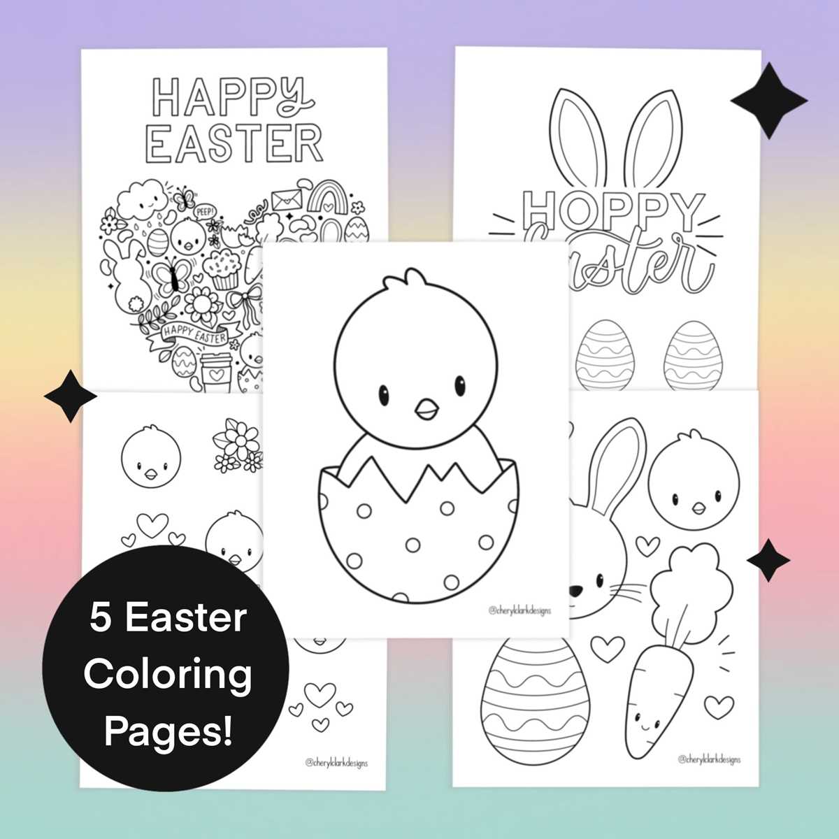 free printable happy easter coloring pages