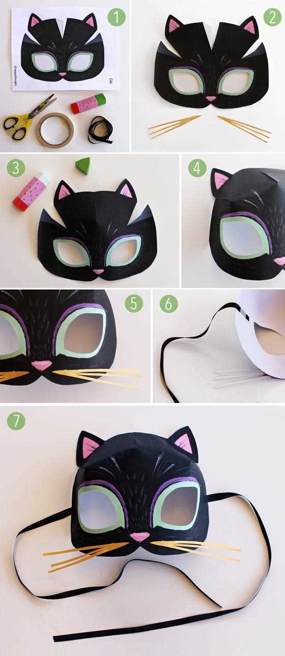 printable cat mask template