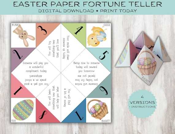 paper fortune teller template printable paper fortune teller template printable