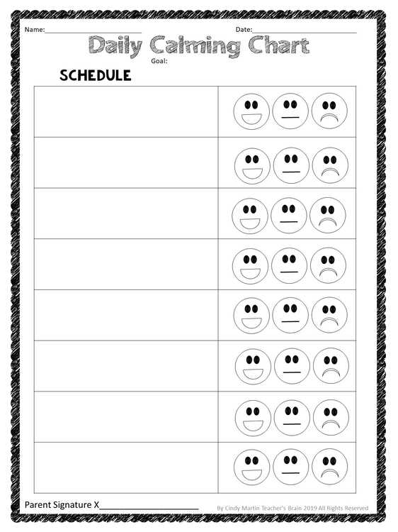 free calming corner printables
