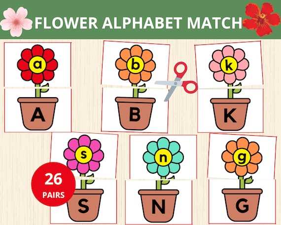 printable flower matching game