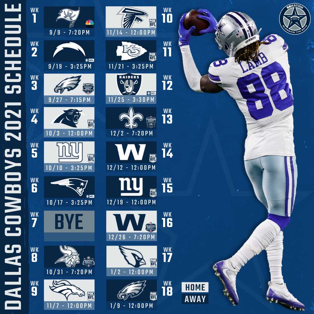dallas cowboys printable football schedule dallas cowboys printable football schedule