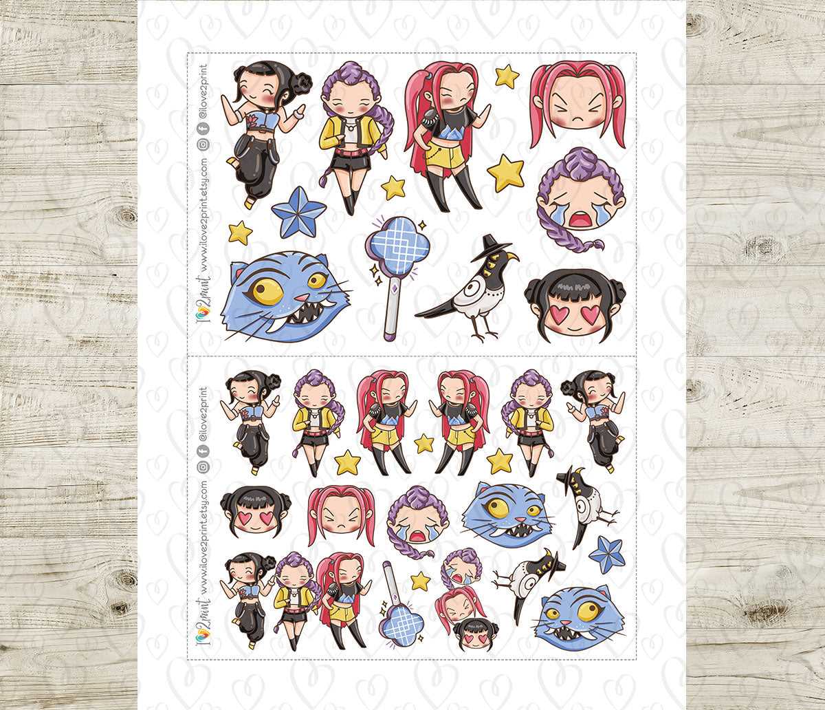 k pop demon hunters printable