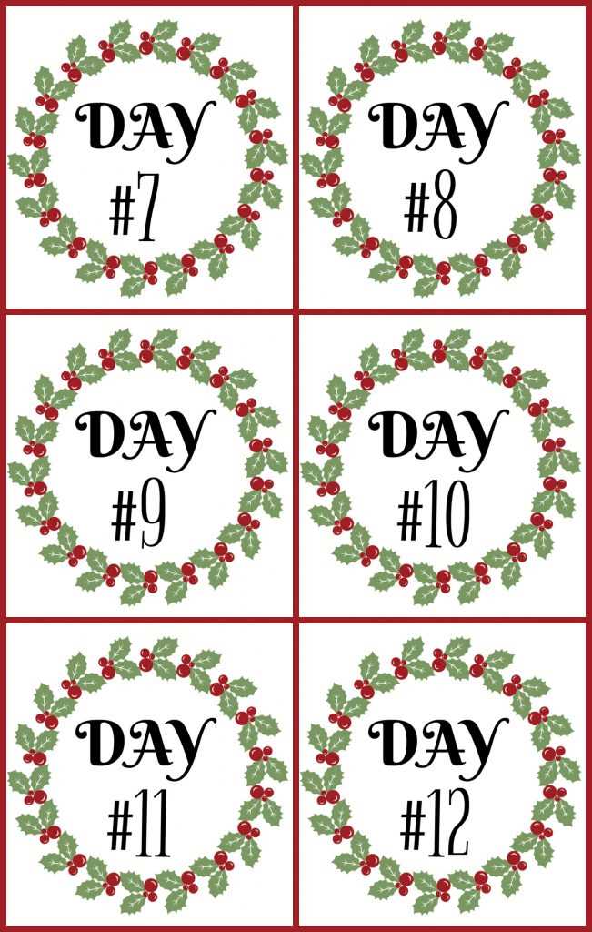 twelve days of christmas pictures printable twelve days of christmas pictures printable
