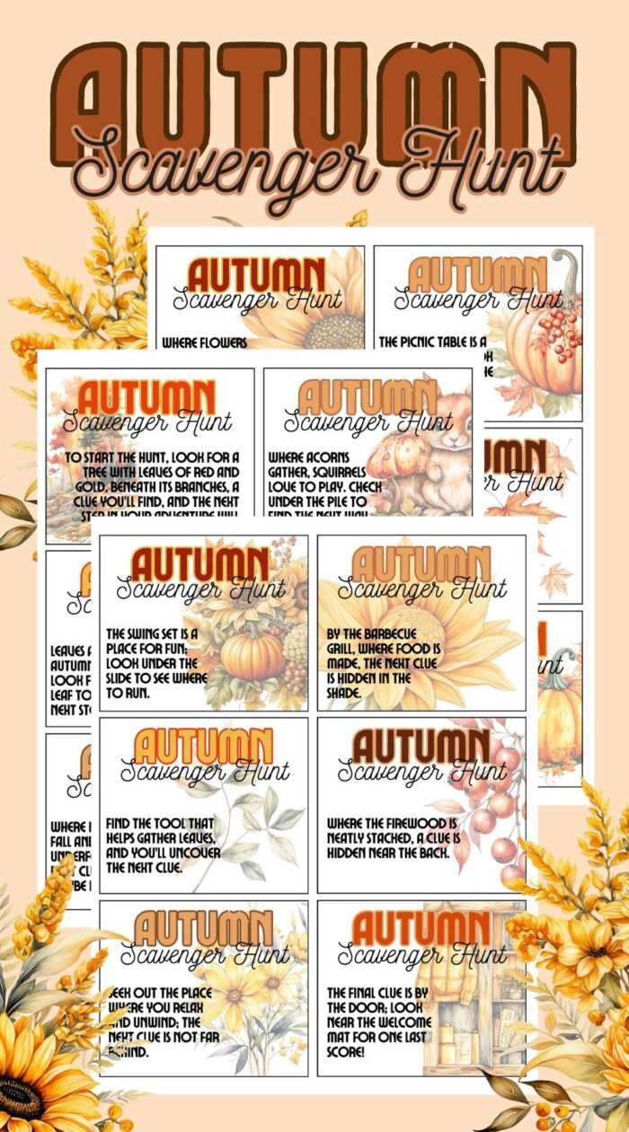 printable autumn scavenger hunt printable autumn scavenger hunt
