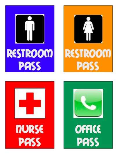 bathroom pass printable bathroom pass printable