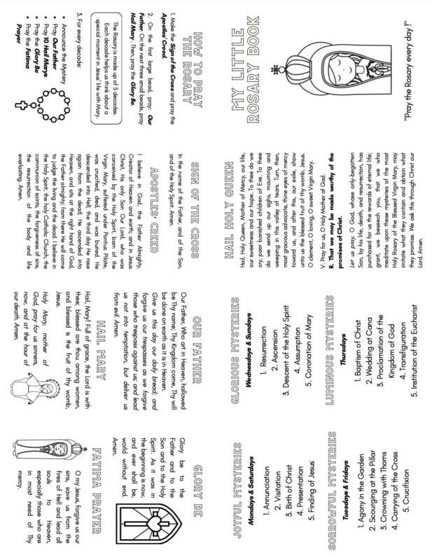 printable rosary prayer printable rosary prayer