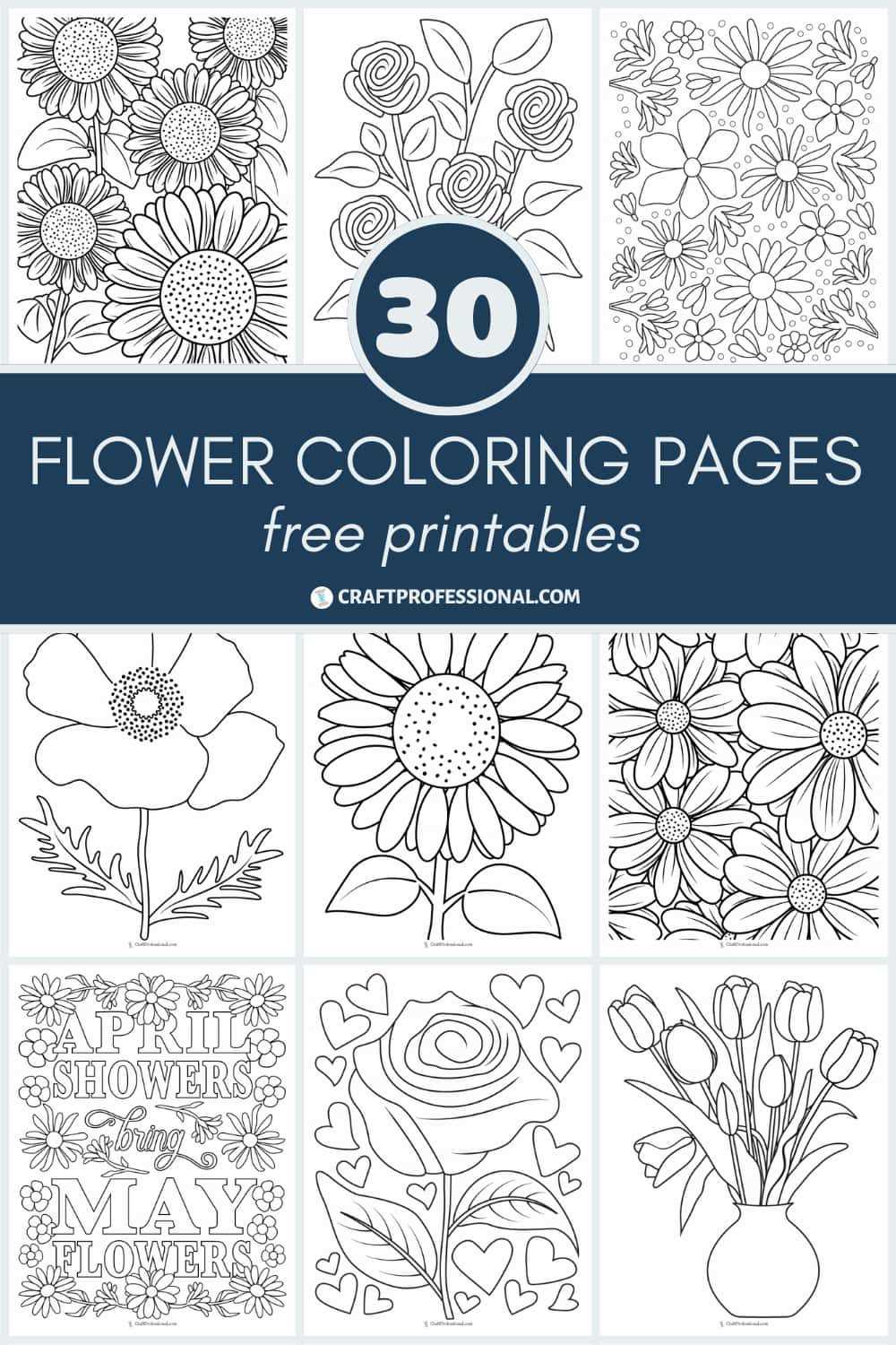 printable flower coloring page printable flower coloring page