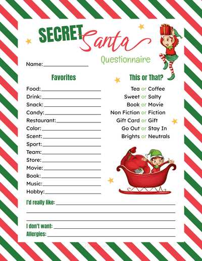 secret santa forms free printable secret santa forms free printable