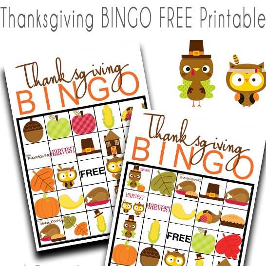 free thanksgiving bingo printables free thanksgiving bingo printables