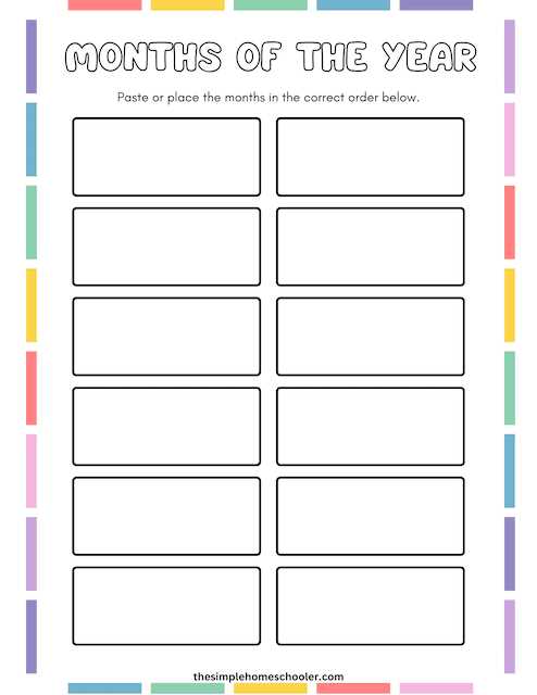 months of year printable months of year printable