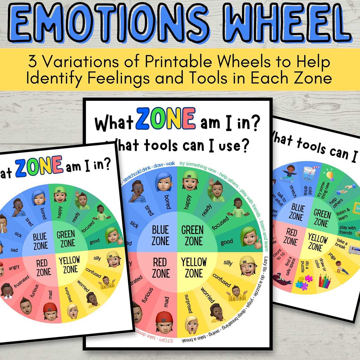 zones of regulation printable zones of regulation printable