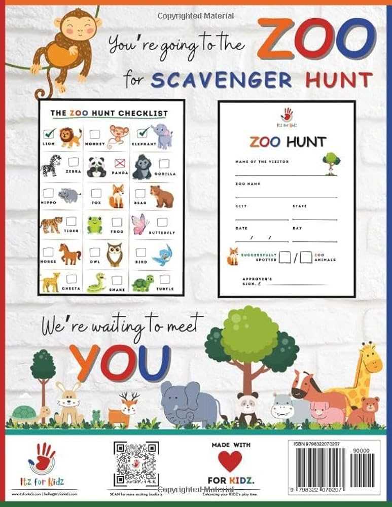 zoo scavenger hunt printable free
