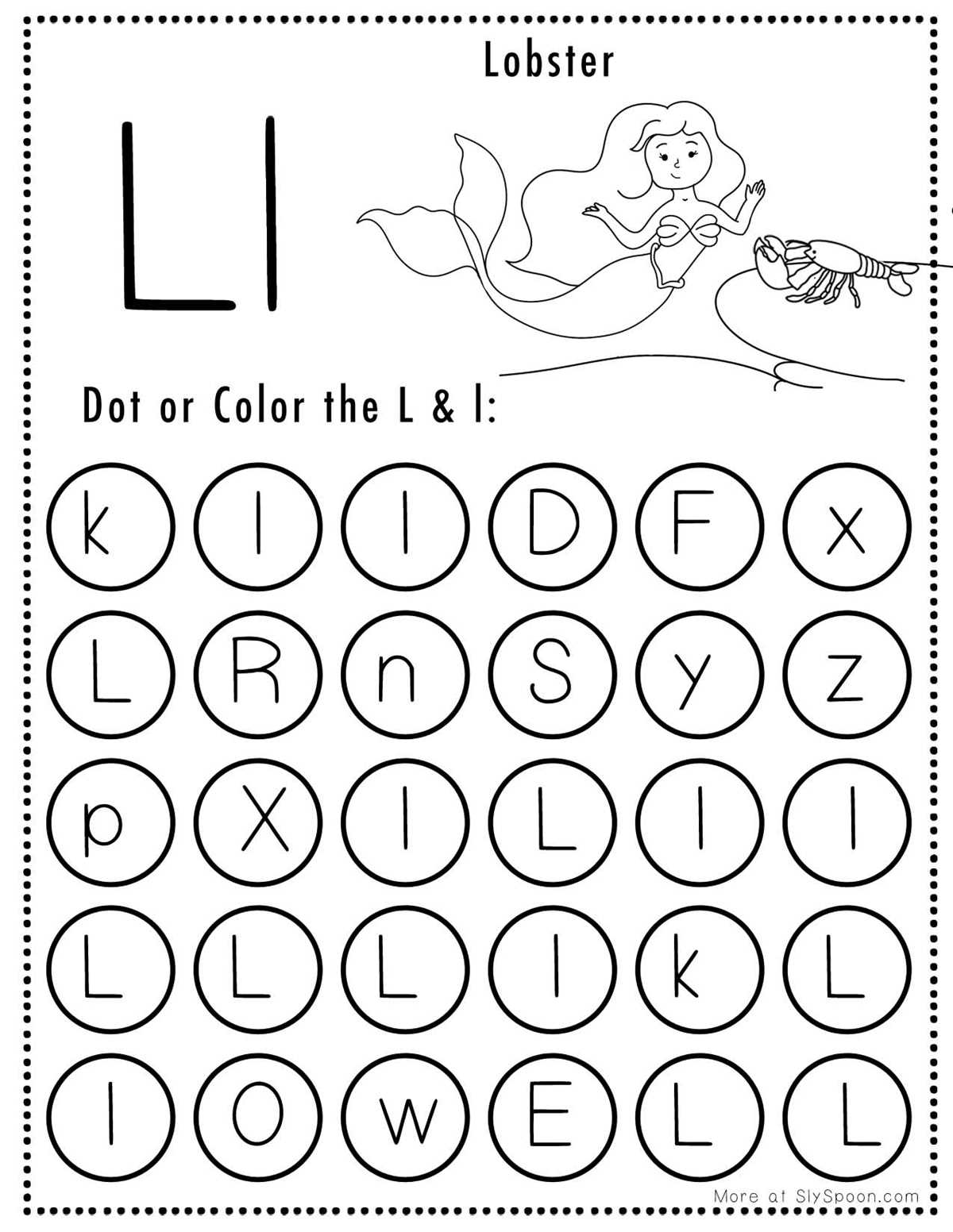 printable letter l printable letter l