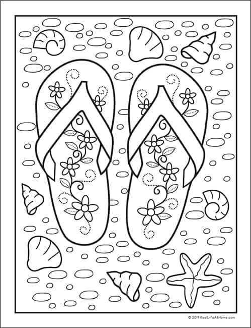free printable beach coloring sheets