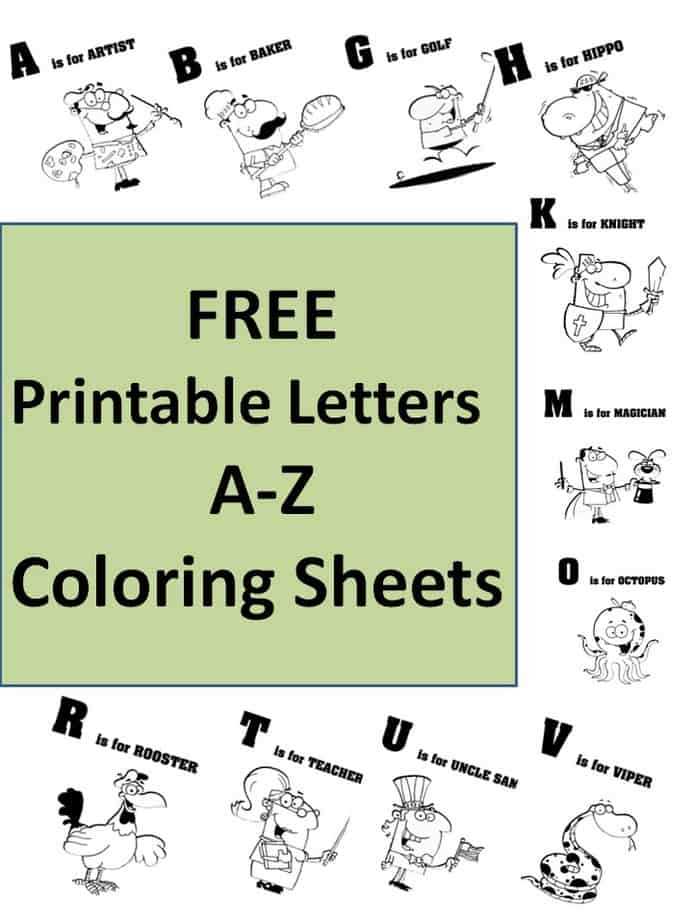 free printable letters a to z