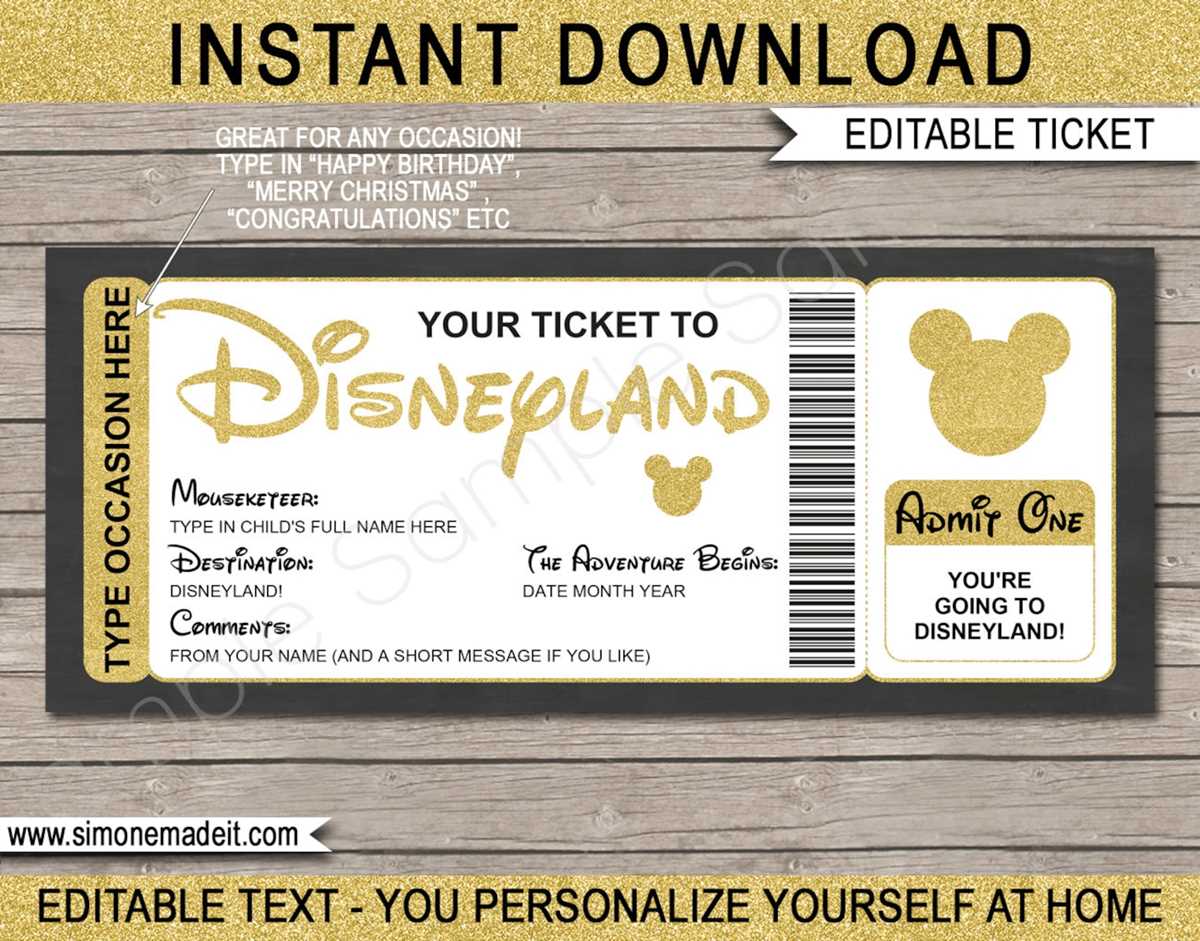 printable disney tickets printable disney tickets
