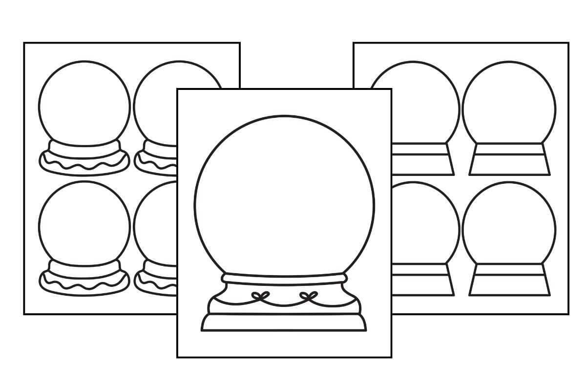 snow globe printable template snow globe printable template